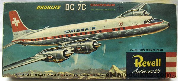 Revell 1/122 DC-7C Swissair 'S' Kit, H267-98 plastic model kit